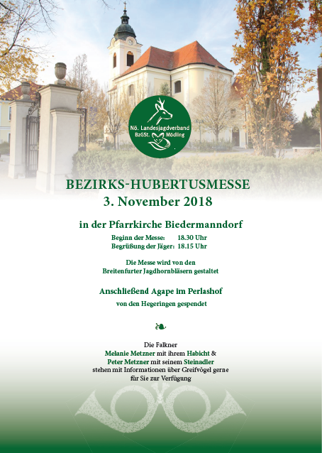 Bezirks Hubertusmesse 2018